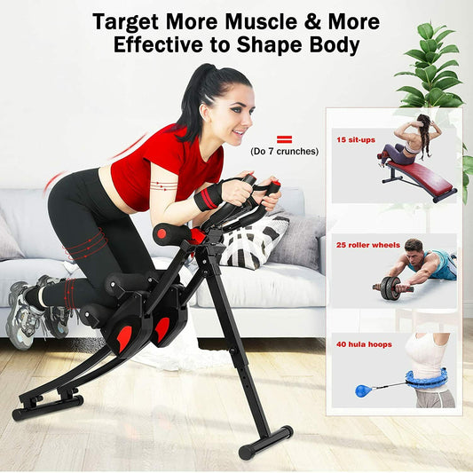 Ab Machine Ab Workout Equipment Workout Equipment Abdominal Trainers for Home Gym Abdominal Trainer Women Exercise Fitness Equipment